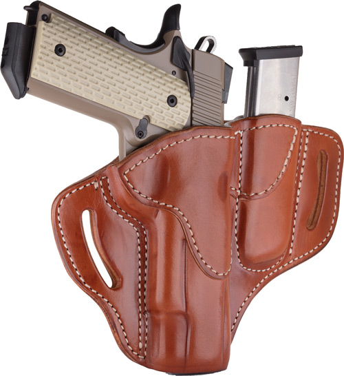 1791 Gunleather BH1M1CBRR Classic Brown Leather 1911 Belt Holster Combo - View 2