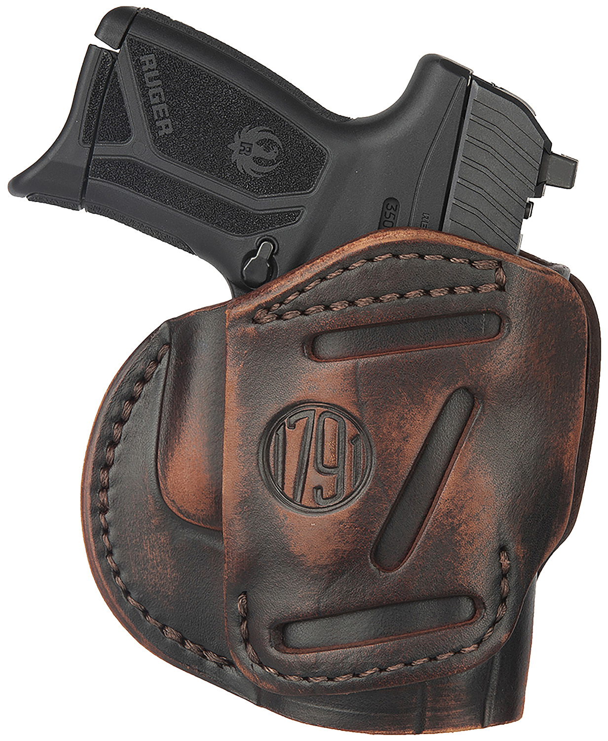 1791 Gunleather 3WH4VTGA 3-Way IWB/OWB Size 04 Vintage Leather Belt Loop - View 2