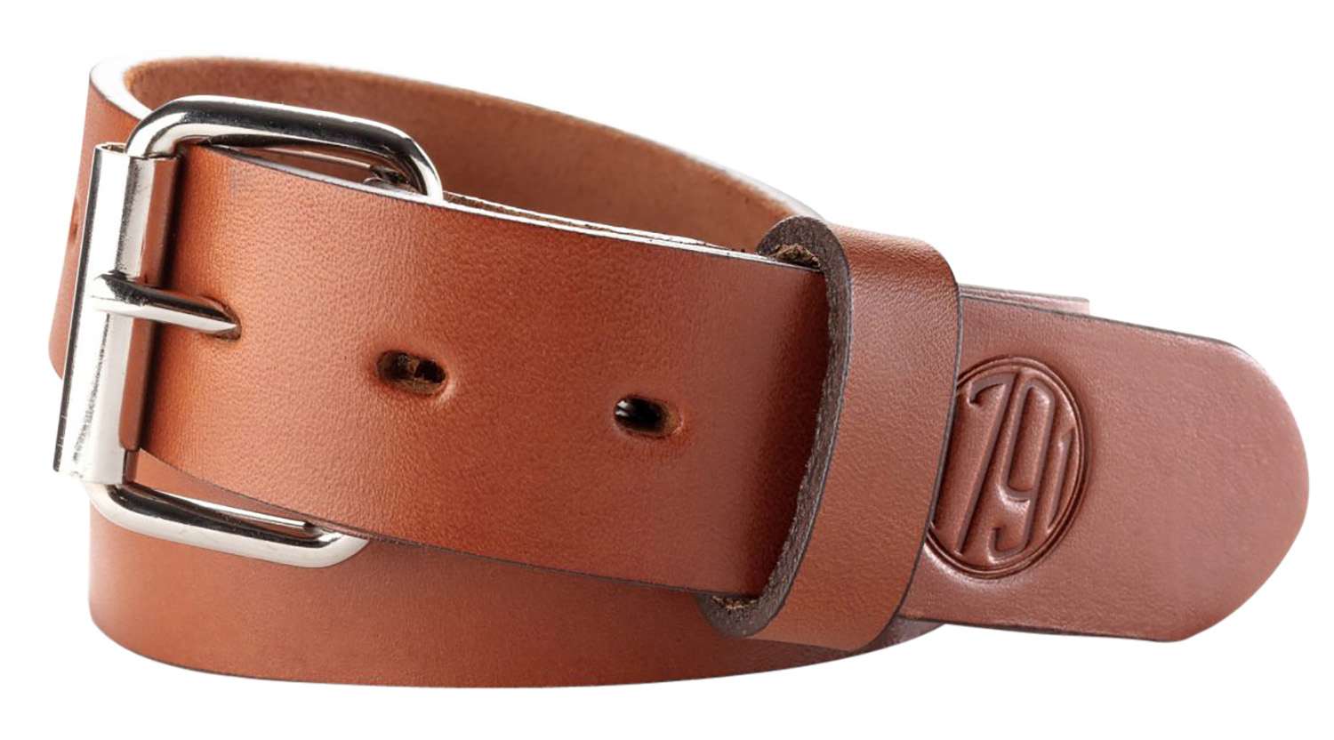 1791 Gunleather BLT014852CBRA Classic Brown Leather Belt 48/52 1.5" Wide - View 2