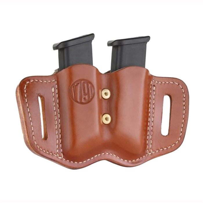1791 Gunleather MAG-F-2.2-CBR-A Double Mag Carrier Classic Brown - View 2