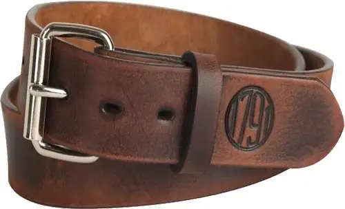 1791 Gunleather BLT014650VTGA Vintage Leather Gun Belt 46/50 1.5" Wide - View 2