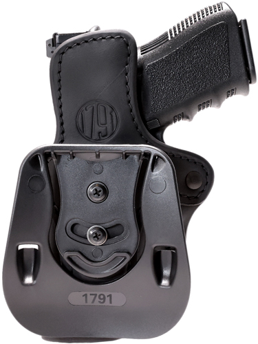 1791 Gunleather ORPDH23SBLR OWB Holster 2.3 Black Right Hand Leather - View 2