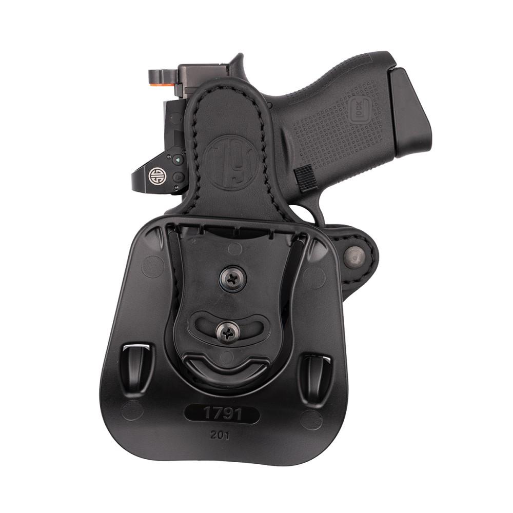 1791 Gunleather ORPDHCSBLR Paddle Holster Optic Ready OWB Size Compact... - View 2