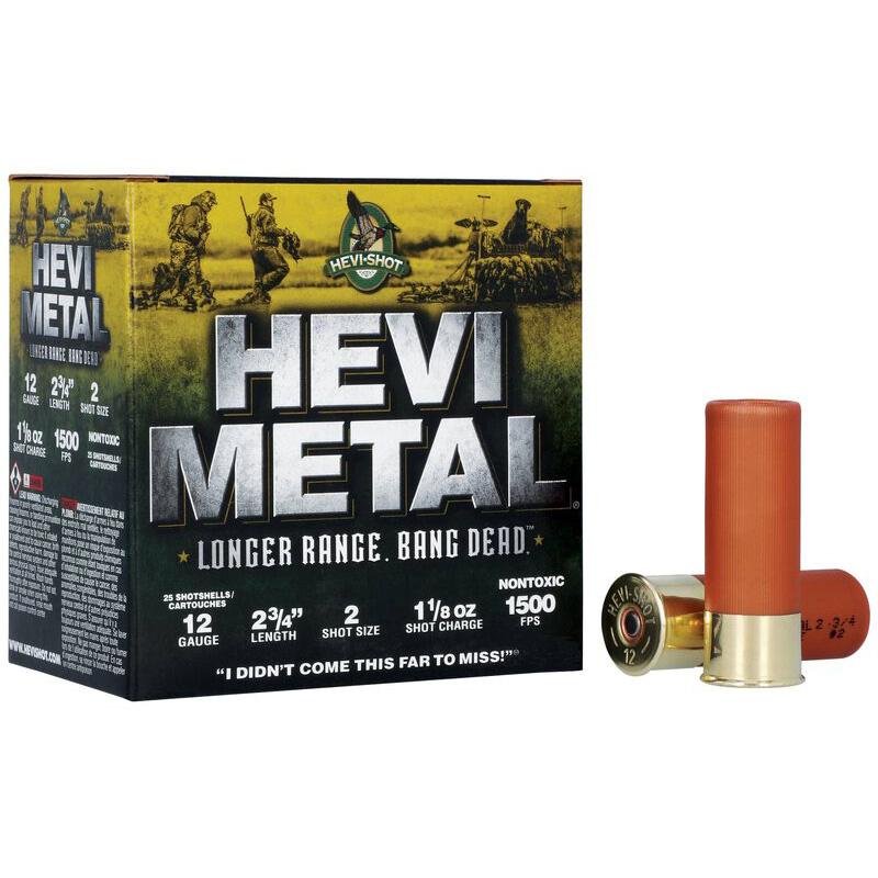 HEVI-Shot HS38702 12 Gauge 2.75" 1 1/8oz 2 Shot 25/Box 1500fps - View 2