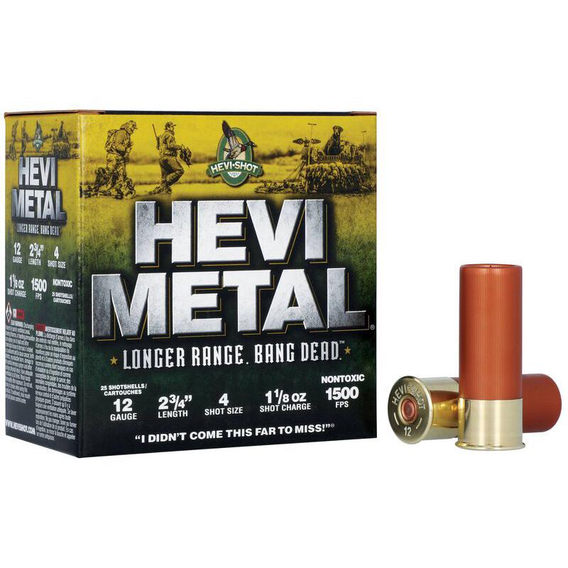 HEVI-Shot HS38704 12 Gauge 2.75" 1 1/8oz 4 Shot 25/Box 1500fps - View 2