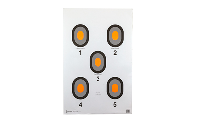 Action Target 530-OC-100 Bulls-Eye 5-Target 23"x35" Orange Center 100-Pack - View 2