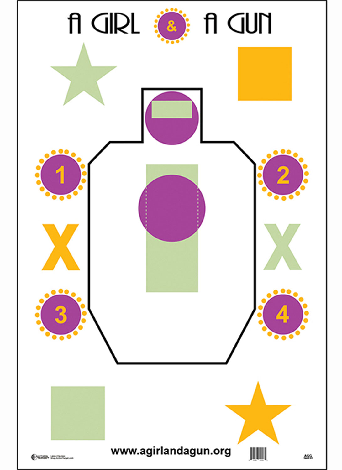 Action Target AGG100 23"x35" IDPA Silhouette Paper Targets 100/Box - View 2