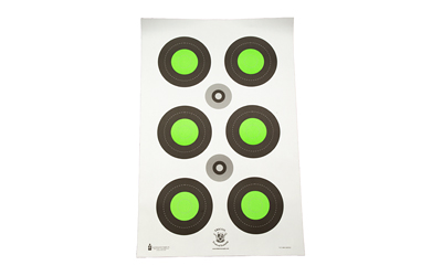 Trident TCT-MK3-MOD2-100 Fluorescent Green Bull's-Eye Targets, 100/Box - View 2