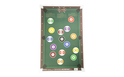 Action Target GSPOOL100 Billiard Paper Target 23"x35" Multi-Color 100-Pack - View 2