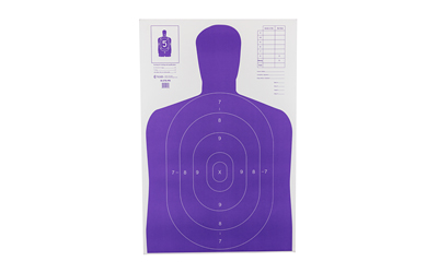Action Target B-27E-PR-100 High Visibility Target, Fluorescent Purple, 100 Pack - View 2