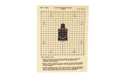 Action Target ALTC(2)-100 M16A2 Zeroing Target, Heavy Tagboard, 100 Pack - View 2
