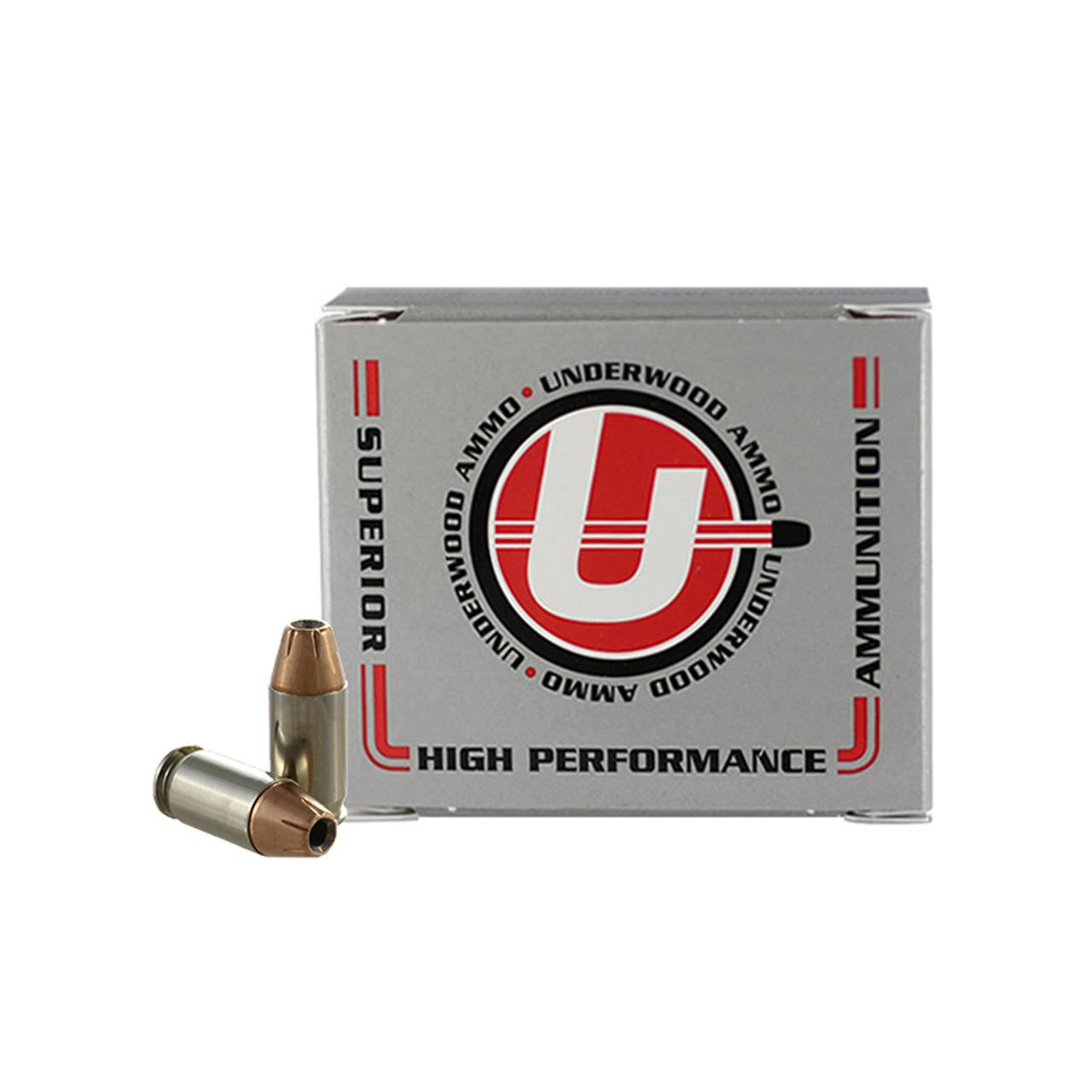 Underwood 141 380ACP+P 90gr JHP Ammo 20 Rounds Nickel-Plated Brass - View 2