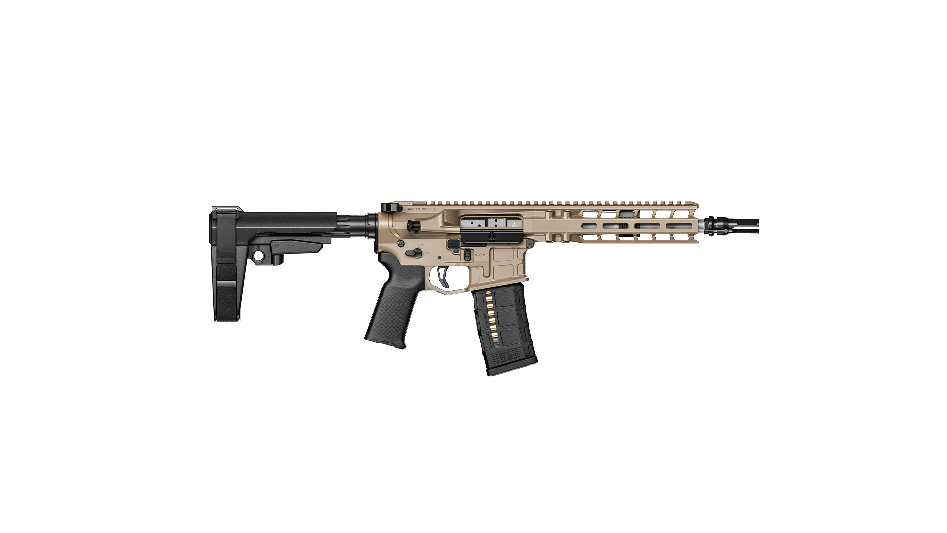 Radian Weapons R0504 Model 1 .300 Blackout 9" FDE Semi-Auto Pistol - View 2