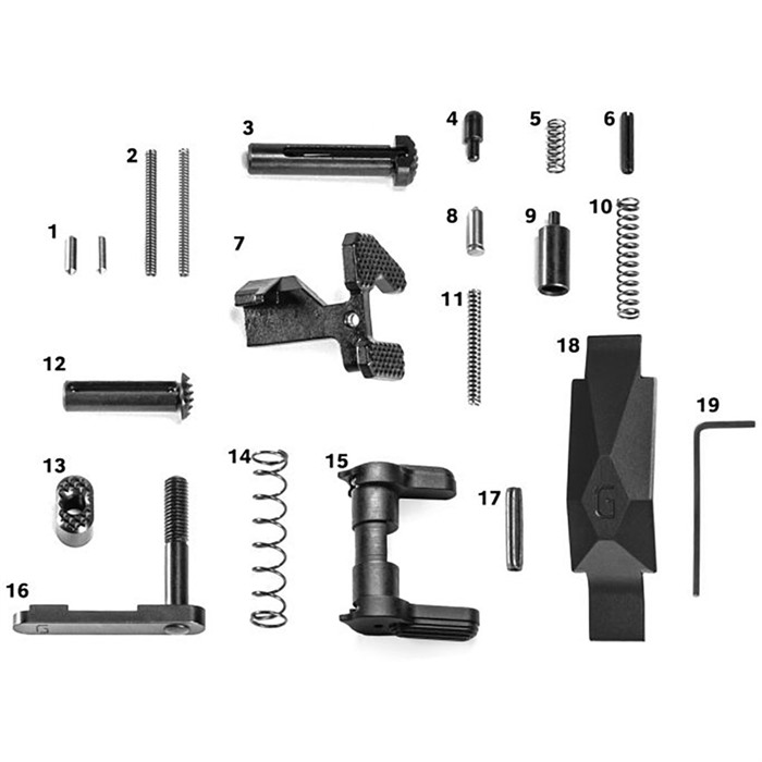Geissele 05-435B Ultra Duty Lower Parts Kit Black, Ambi Safety, AR-15 - View 2