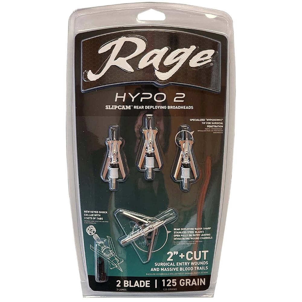 Rage R60005 Hypo 2 +P Broadheads 100gr 1.75in 4-Pack - View 2