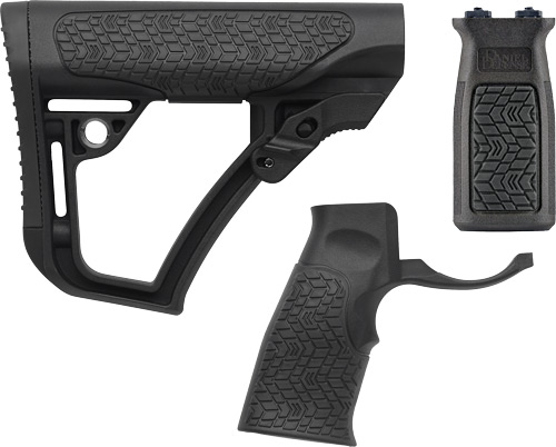 Daniel Defense Black Combo Set Buttstock Pistol Vertical M-LOK Grip - View 2