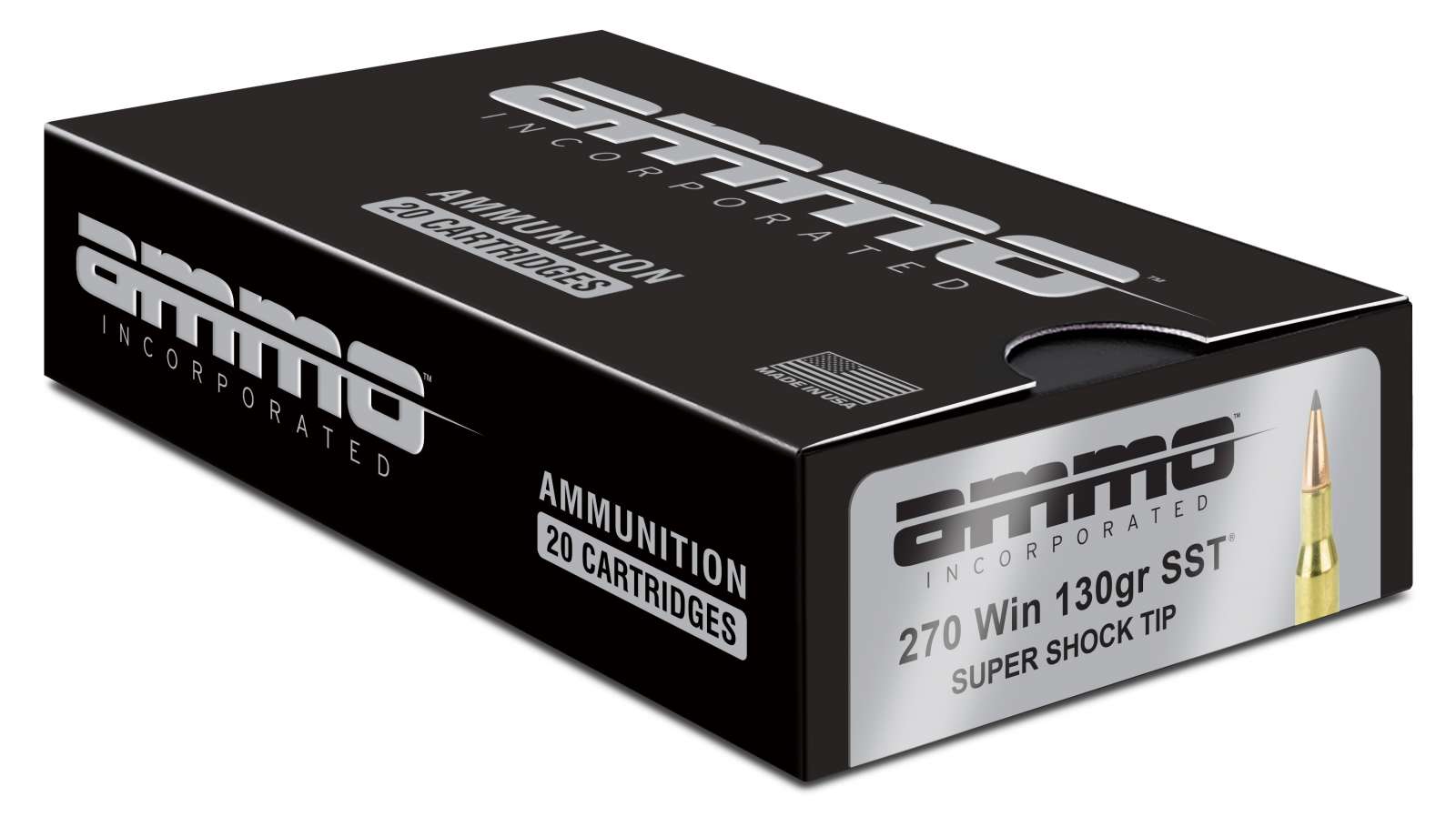 Ammo Inc. Signature 270 Win 130gr SST Brass Rifle Ammo 20rd - View 2