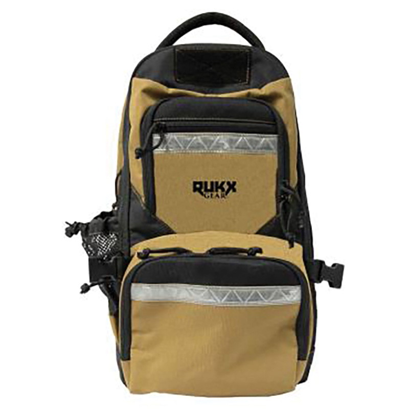 Rukx Gear ATICTSURT Survivor Backpack Tan, Water Resistant, 20"x11"x10" - View 2