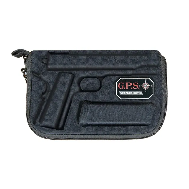 G. Outdoors GPS-908PC Custom Molded 1911 Pistol Case Black Lockable Zippers - View 2