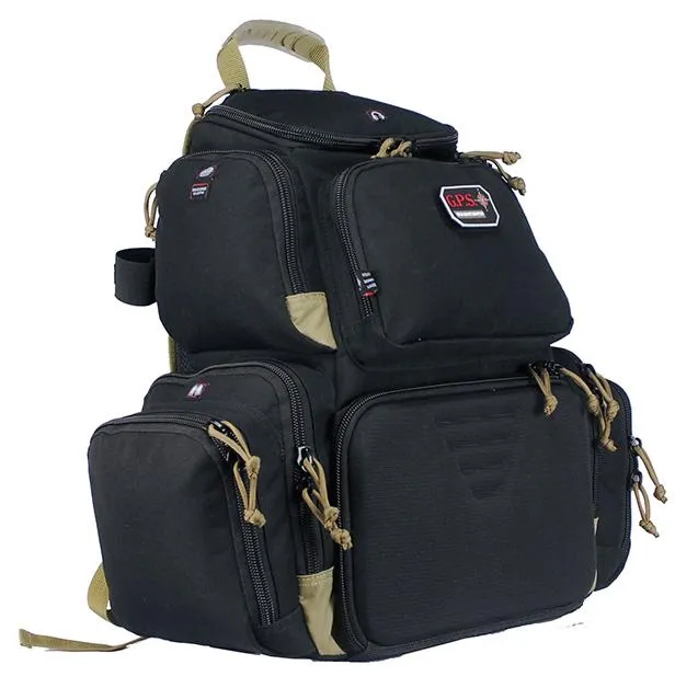 GPS GPS-1711BPBT Handgunner Backpack Black/Tan 1000-Rounds - View 2
