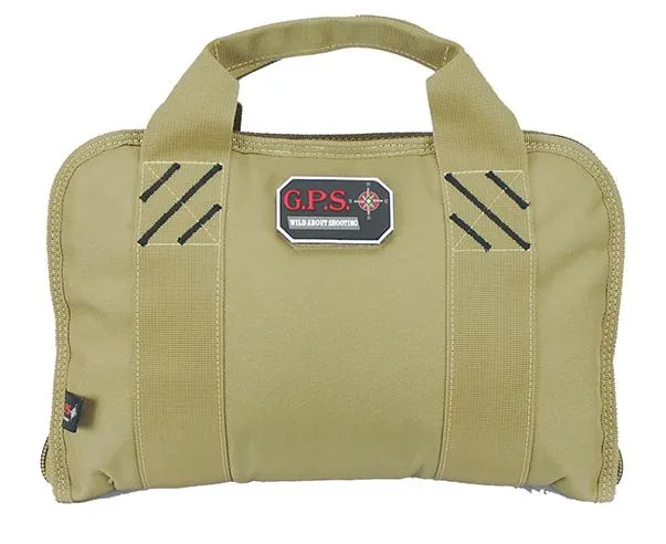 GPS 1308PCT Double Pistol Case Tan Nylon w/ Visual ID Storage System - View 2
