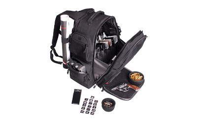 GPS Bags 1812BPB Executive Backpack Black Holds 5 Handguns - View 2