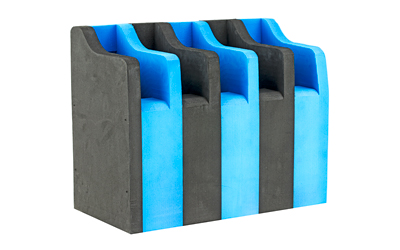 GPS F500CRN Foam Pistol Cradle Holds 5 Medium Handguns Black/Blue - View 2