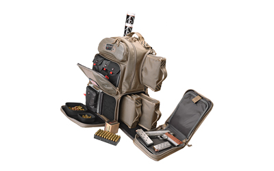 G Outdoors Tall-Holds 4 Handguns Tactical Tan Range Backpack (GPS-T1913BPT) - View 4