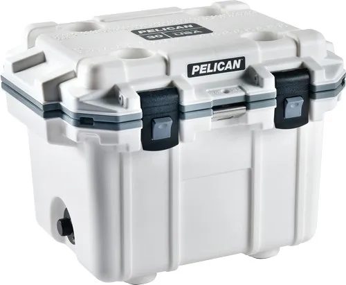 Pelican 30Q-1-WHTGRY 30QT Elite Cooler White/Gray Polypropylene - View 2
