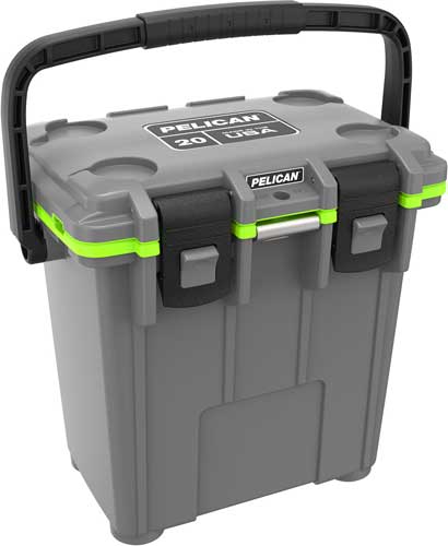 Pelican 20Q-1-DKGRYEGRN 20QT Elite Cooler Gray/Green Polypropylene - View 2