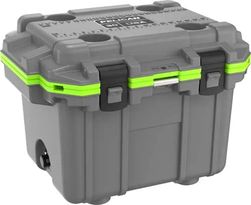 Pelican 30Q1DKGRYEGRN Elite Cooler 30 Quart Dark Gray/Green - View 2