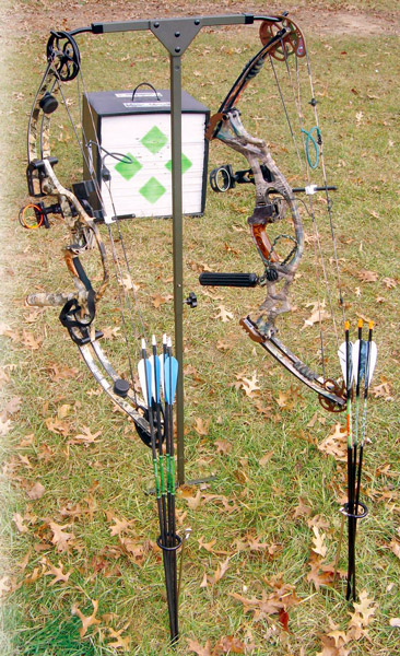 HME HME-APH Archers Practice Hanger with Dual Sided Hooks & Arrow Caddys - View 2