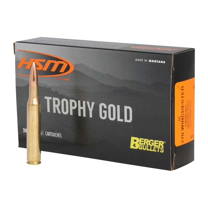 HSM 270130VLD Trophy Gold 270 Win 130gr Berger VLD 20 Rounds - View 2