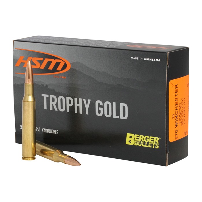 HSM 270150VLD Trophy Gold 270 Win 150gr Berger VLD 20 Rounds - View 2