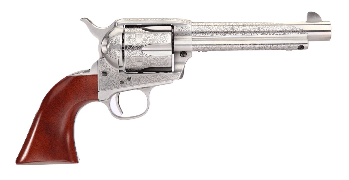 Taylor's & Co. Model 1873 Cattleman Floral Engraved SAO Revolver - View 2