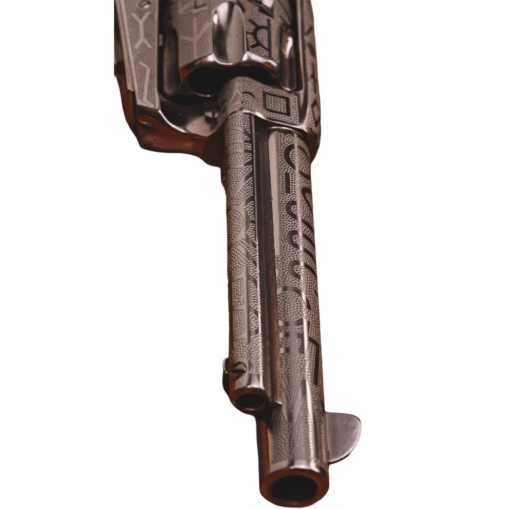 Taylors & Co. 1873 Cattle Brand .357 Mag Revolver Nickel Engraved - View 2