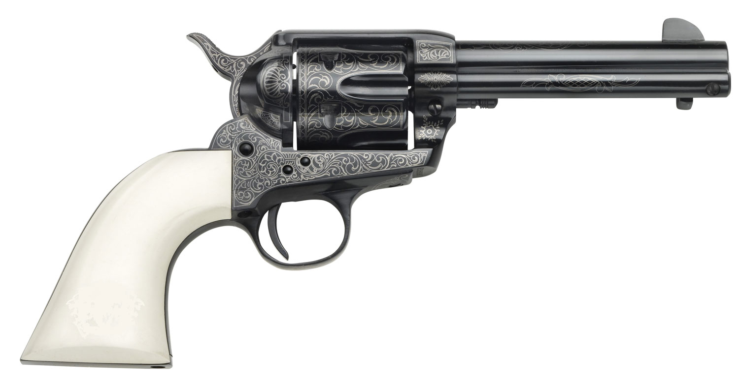 TAYLORS & COMPANY Outlaw Legacy .357 Mag 4.75in 6rd Blue Engraved Revolver - View 2