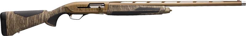 Browning Maxus II Wicked Wing 12 Gauge 28" Shotgun - Burnt Bronze Cerakote Mossy Oak Bottomland - Overmolded Grip - Fixed Stock - Right Hand (Full Size) - View 2