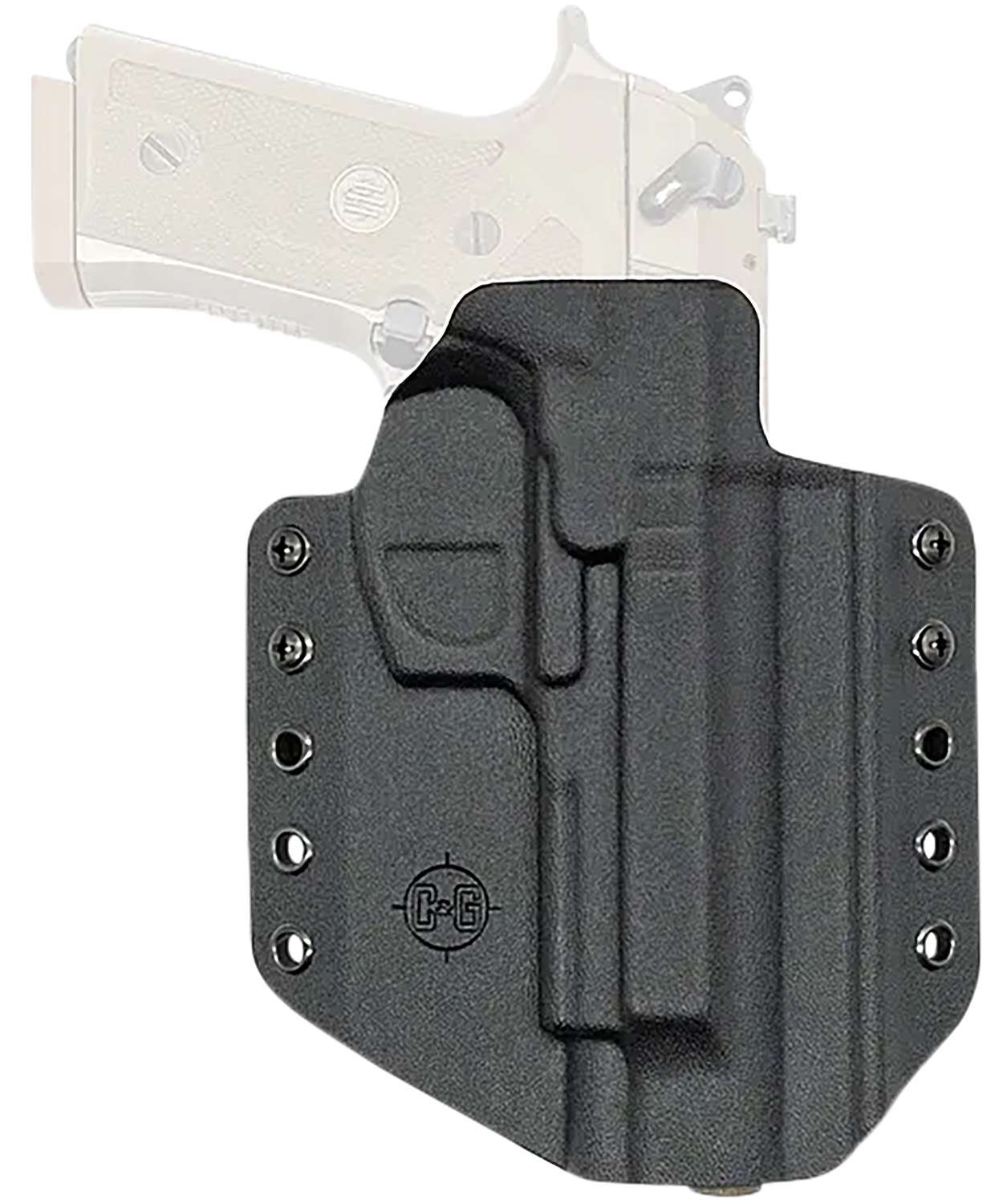 C&G Holsters 2750100 Covert OWB Black Kydex Belt Loop Fits Beretta M9A3... - View 2
