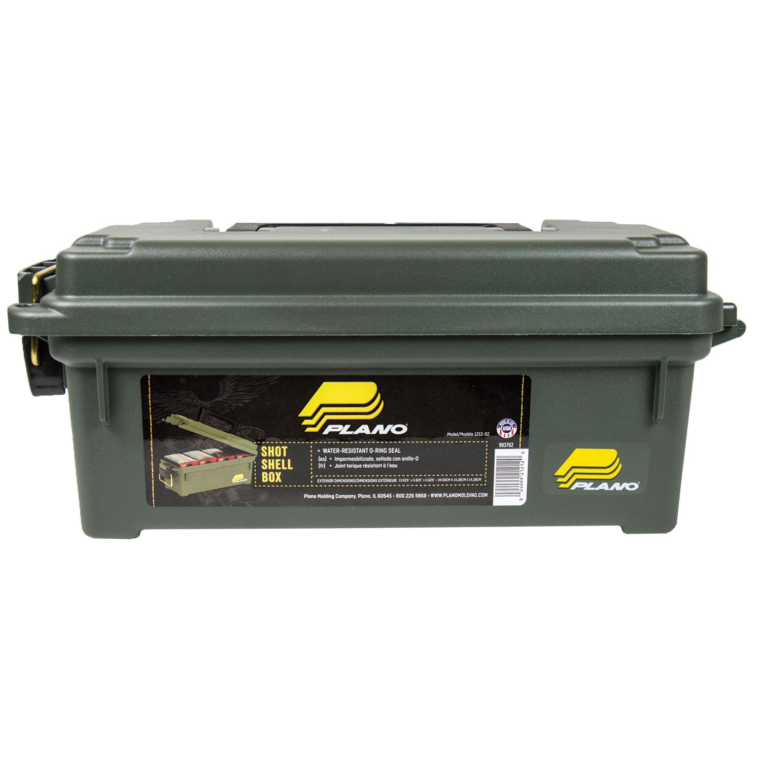 Plano Shotgun Shell Box Water Resistant Lockable Green 121202 - View 2