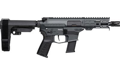CMMG 45A150FTNG Banshee FE MkG 45 ACP 13+1 5" Black Nitride Threaded Barrel, M-LOK Handguard, Titanium Cerakote Aluminum Receiver w/Picatinny Rail, Black Polymer CMMG RipBrace, CMMG Zeroed Grip - View 2