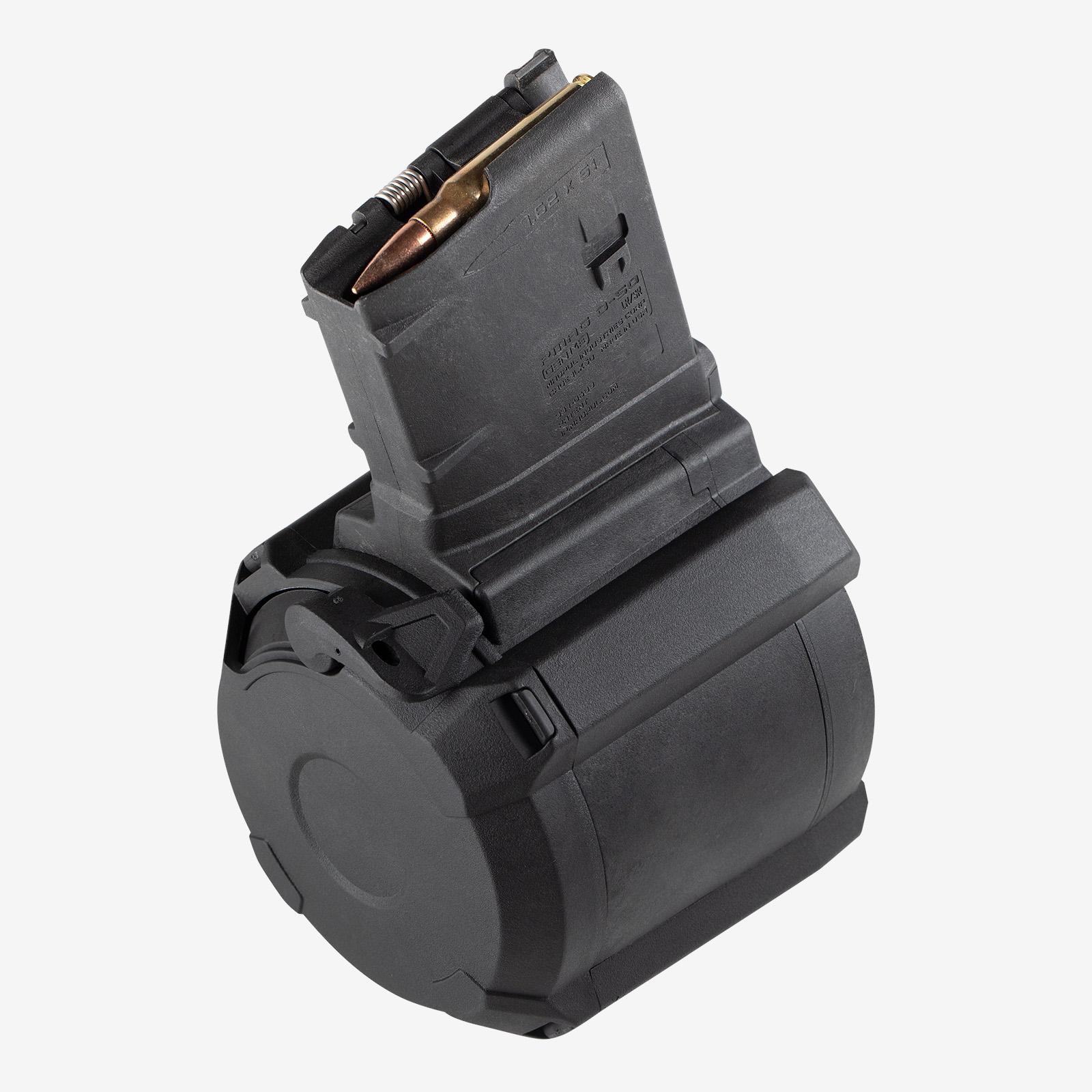 Magpul MAG993-BLK PMAG D-50 7.62x51 50-Round Drum Magazine Black - View 2