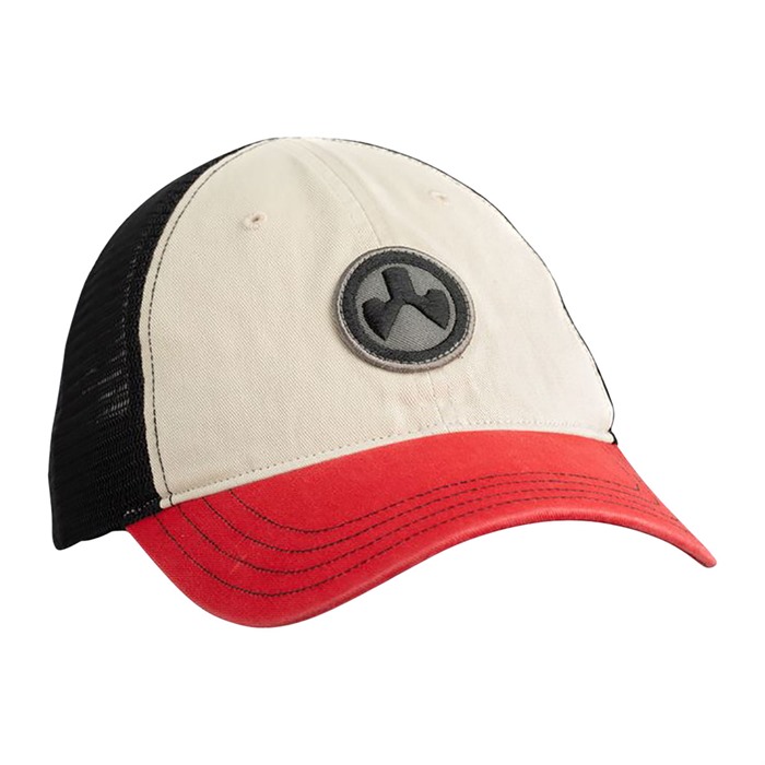 Magpul Industries Icon Patch Garment Trucker Hat Stone/Blk/Red One Size - View 2