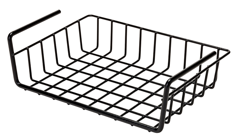 SnapSafe Hanging Shelf Basket 76012 Black 12"x2.5"x9" - View 2