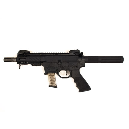 Rock River BT-9 9mm 4.5" Pistol: M-LOK, Glock Magwell, Buffer Tube, Flip Sights, Hand Stop - 17RD - View 2