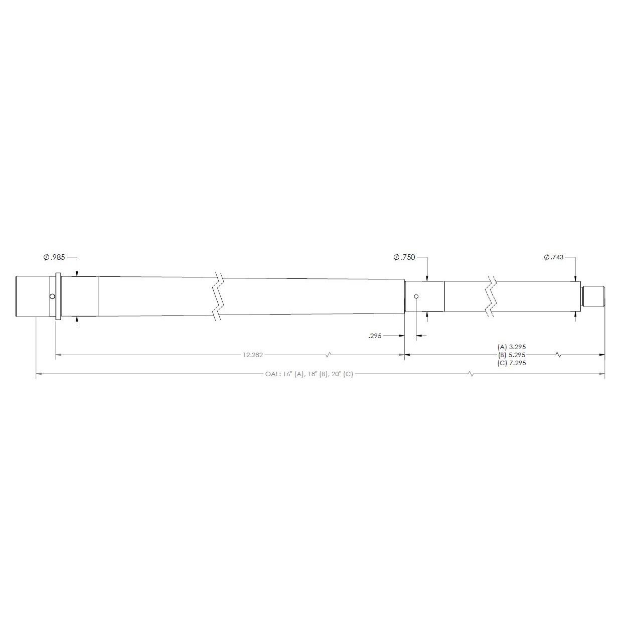 Proof Research 128664 AR Barrel 6mm ARC 16" Stainless Steel Threaded - View 2