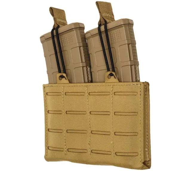 Tacshield T3567CY RZR MOLLE Double Rifle Mag Pouch Coyote - View 2