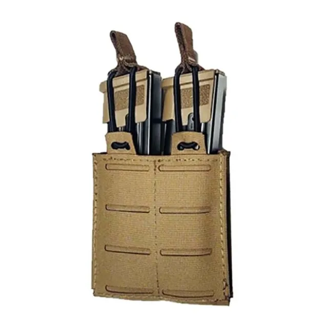 TacShield T3667CY RZR MOLLE Double Pistol Magazine Pouch Coyote Brown - View 2