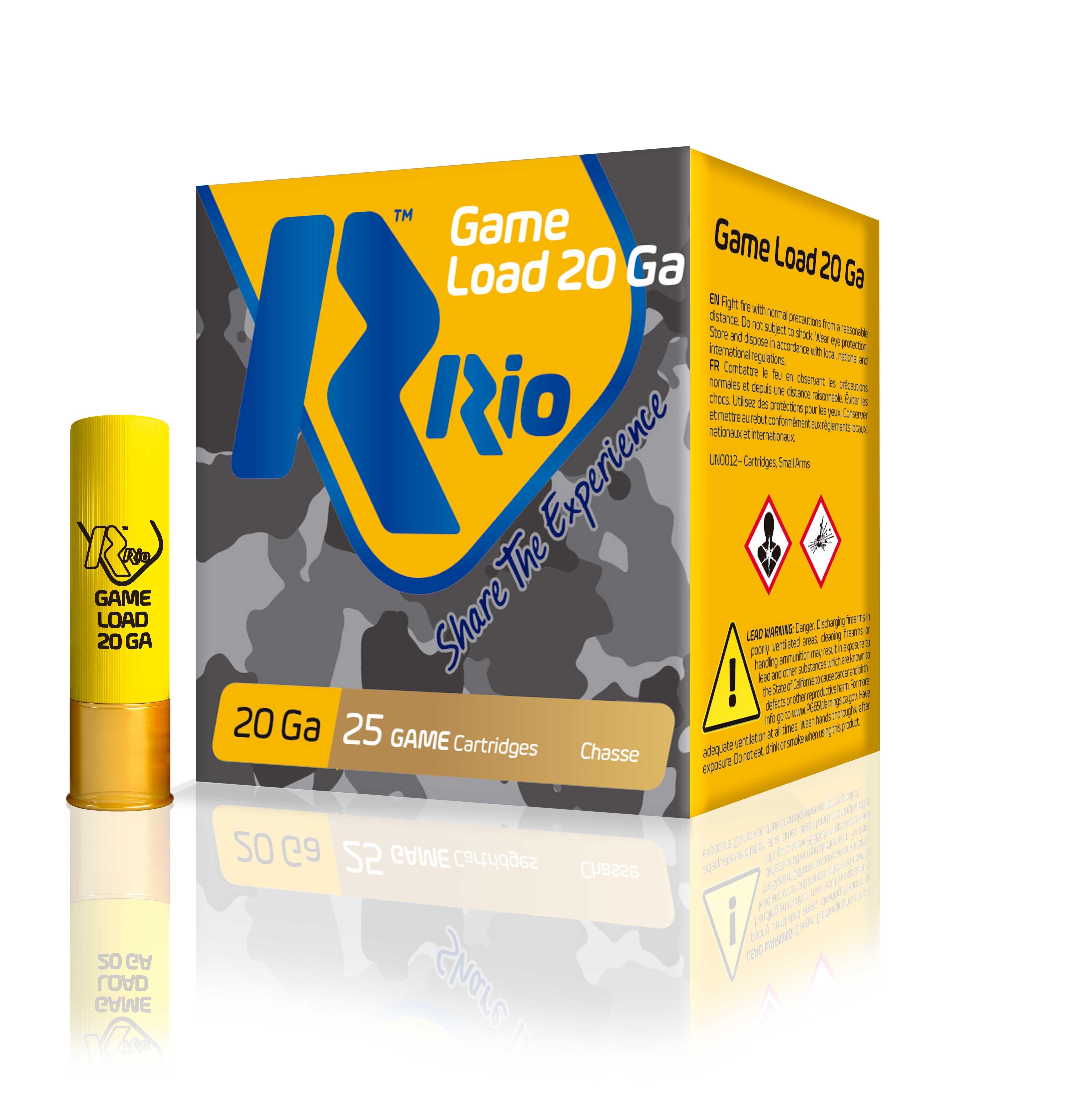 Rio Heavy Field 20ga 2-3/4" 1oz #7.5 Shot 1250fps Game Load - 25ct - View 2