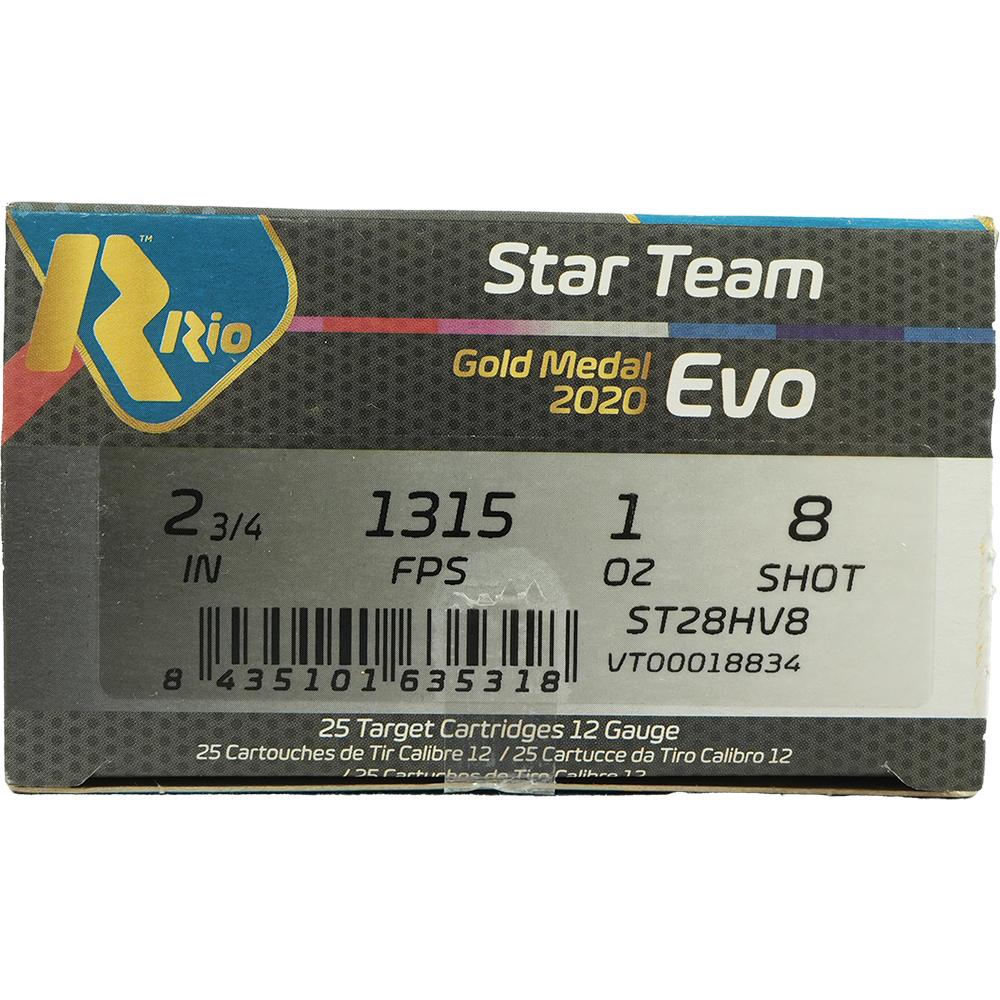 Rio ST28HV8 Star Team EVO HV 12ga 2.75" #8 1oz 1315fps 25rd Box - View 2